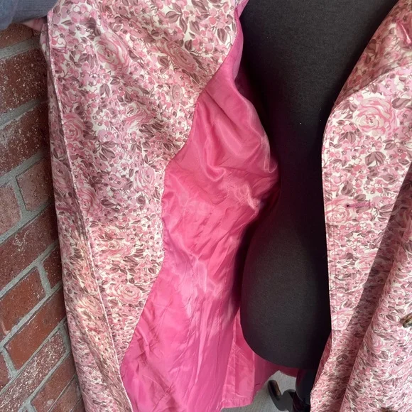 New London Fog floral rose Ladies XL ultimate trench coat double breasted - Picture 10 of 11